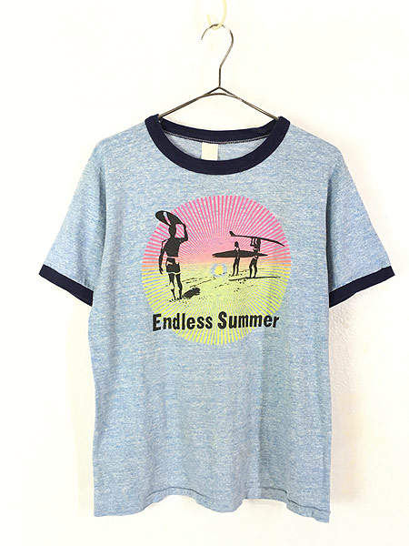 古着 70s The Endless Summer 名作 サーフィン ムービー リンガー Tシャツ L 古着 - 古着 通販 ヴィンテージ　古着屋  Dracaena ドラセナ