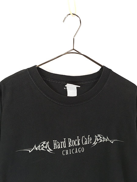 古着 90s Hard Rock Cafe トライバル ロング ハードロック Tシャツ ロンT 黒 XL位 古着