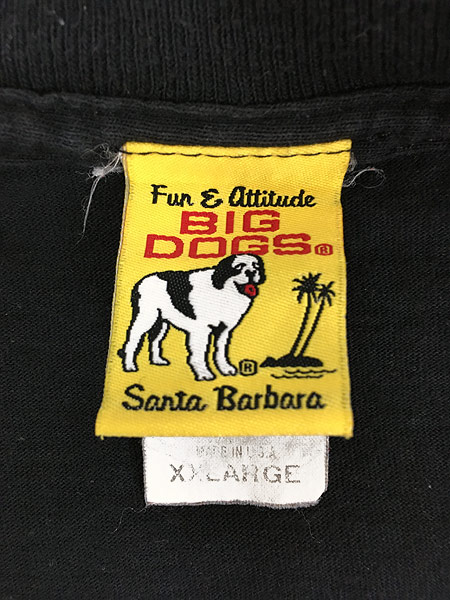 [7] 古着 00s USA製 「Big Dogs of the Caribbean」 パイレーツ パロディ ロング Tシャツ ロンT XL 古着