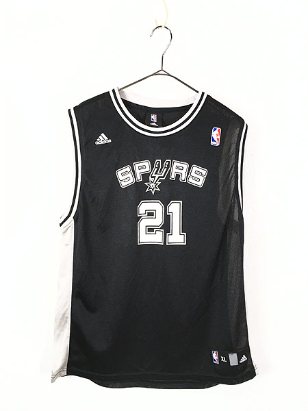 古着 adidas製 NBA San Antonio Spurs No 21 「DUNCAN ダンカン」 メッシュ タンクトップ Boys XL 古着  - 古着 通販 ヴィンテージ　古着屋 Dracaena ドラセナ