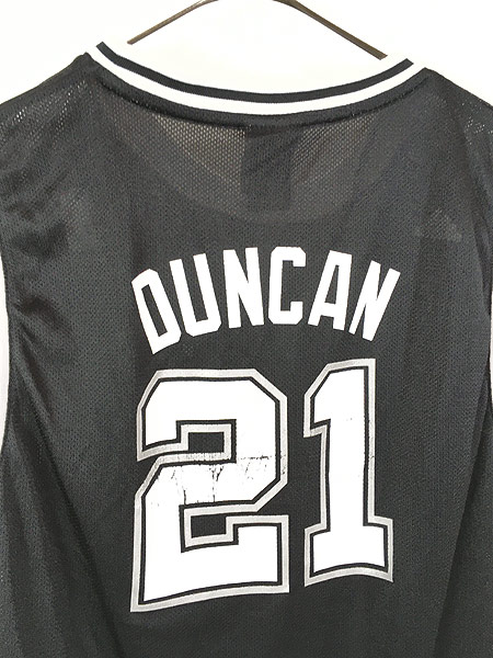 古着 adidas製 NBA San Antonio Spurs No 21 「DUNCAN ダンカン」 メッシュ タンクトップ Boys XL 古着  - 古着 通販 ヴィンテージ　古着屋 Dracaena ドラセナ