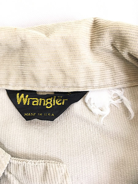 古着 70s USA製 Wrangler コーデュロイ ウエスタン シャツ ジャケット XL位 古着 - 古着 通販 ヴィンテージ　古着屋  Dracaena ドラセナ