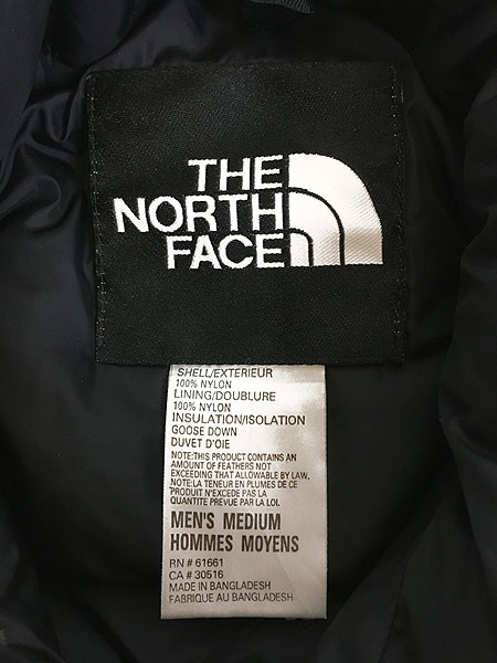 古着 90s TNF The North Face 700フィル パワー ヌプシ ダウン ベスト