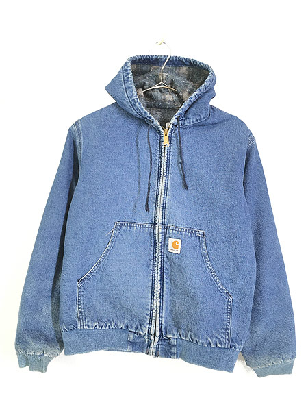 古着 80s USA製 Carhartt チェック ブランケット デニム アクティブ