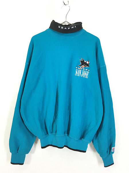 レア 90s USA製 NUTMEG NFL ファルコンズ ビッグプリント スウェット