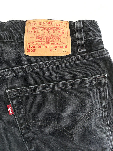 古着 00s Levi's 505 サルファ ブラック デニム パンツ ジーンズ