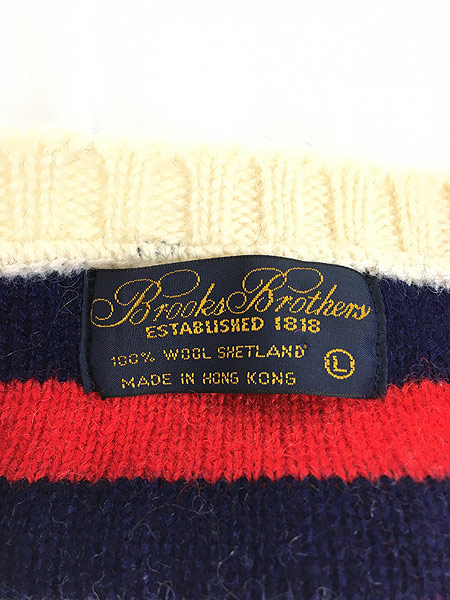 古着 90s Brooks Brothers ローゲージ シェットランド ウール