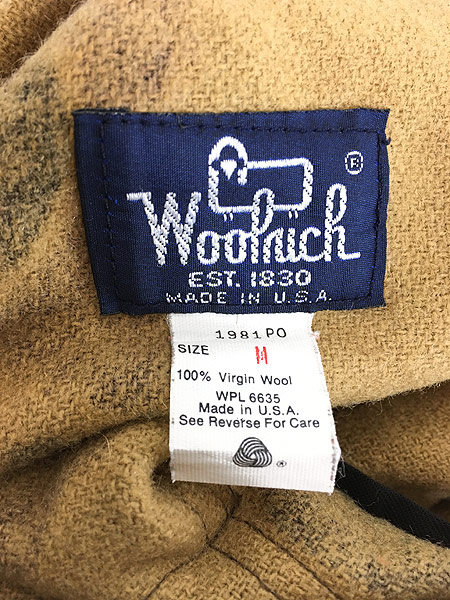古着 80s USA製 WoolRich ダックハンター カモ 迷彩 ウール