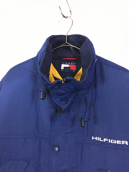 古着 90s TOMMY HILFIGER ワンポイント 刺しゅう 2way ナイロン ダウン