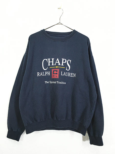 古着 90s CHAPS Ralph Lauren BIG ロゴ プリント スウェット