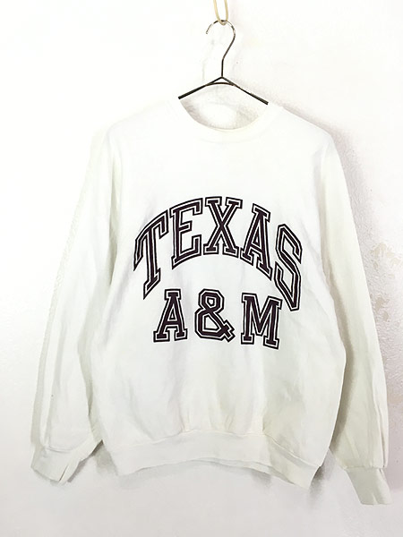 古着 80s USA製 ARTEX 「TEXAS A&M」 2段 アーチ オールド スウェット