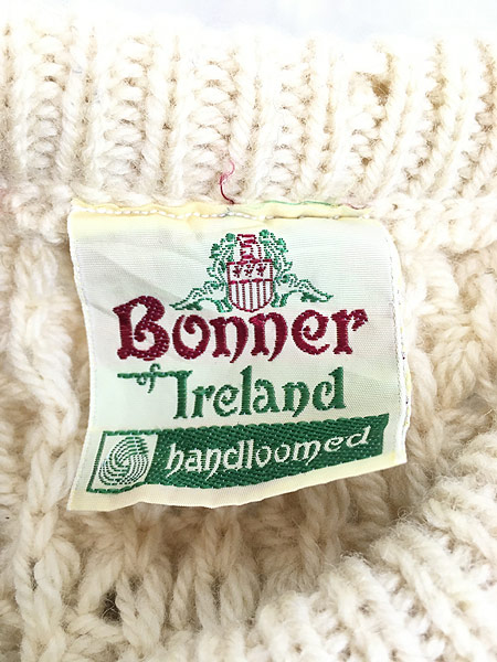 古着 80s Ireland製 Bonner ポップコーン アラン フィッシャーマン