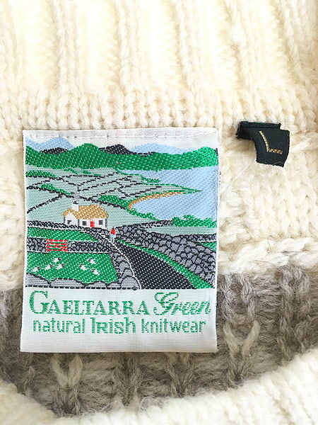 古着 80s Ireland製 Gaeltarra マーク ボーダー アラン