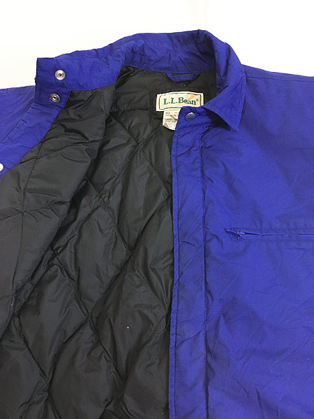 古着 90s LL Bean ソリッド グース ダウン シャツ ジャケット M 古着