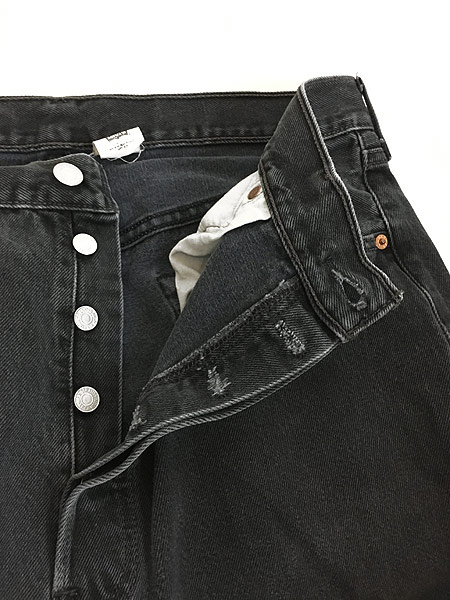 古着 00s Levi's 501 ブラック デニム パンツ ジーンズ ストレート W35