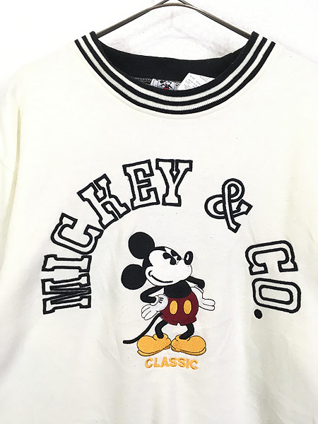 古着 90s USA製 Disney Mickey ミッキー 「MICKEY&CO」 刺しゅう スウェット M 古着【10off】 - 古着 通販  ヴィンテージ　古着屋 Dracaena ドラセナ