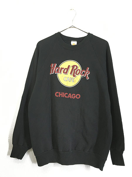 古着 80s USA製 Hard Rock Cafe 「CHICAGO」 ハードロック スウェット