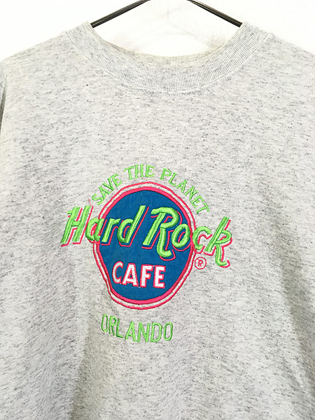 古着 90s USA製 Hard Rock Cafe 「ORLANDO」 ハードロック スウェット 