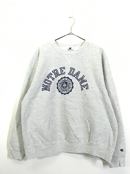 古着 90s USA製 Champion 「NOTREDAME」 アーチ プリント スウェット