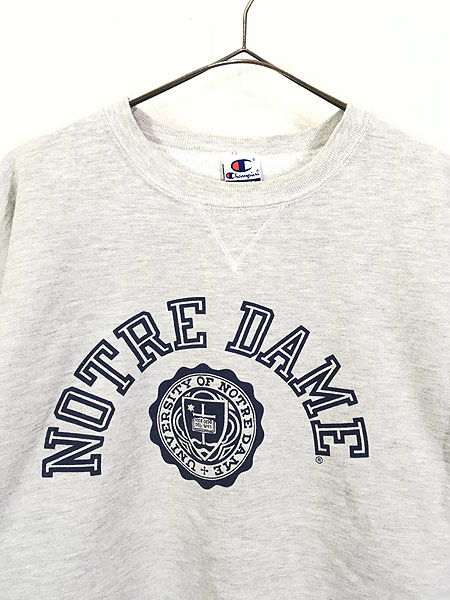 古着 90s USA製 Champion 「NOTREDAME」 アーチ プリント スウェット