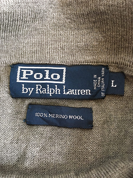 古着 Polo Ralph Lauren 襟付き 上質 メリノ ウール ニット セーター