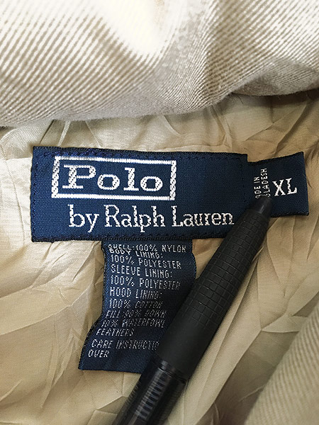 古着 Polo Ralph Lauren ワンポイント 軽量 ナイロン シェル ダウン ジャケット XL 古着 - 古着 通販 ヴィンテージ　古着屋  Dracaena ドラセナ