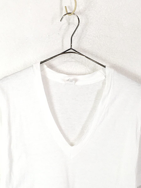 古着 80s Usa製 Fruit Of The Loom 無地 ソリッド 100 コットン Vネック Tシャツ 白 M 古着 古着 通販 ヴィンテージ古着屋のドラセナ
