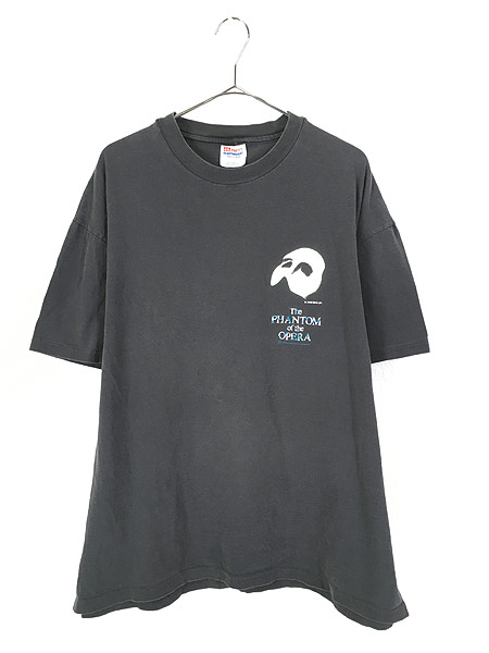 USA製墨黒雰囲気◎90'Sオペラ座の怪人TシャツXL黒カニエウエスト