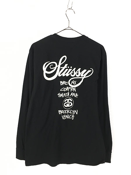 古着 Stussy ステューシー 「World Tour」 両面 100%コットン ロング