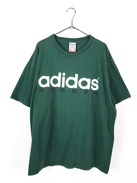 古着 90s USA製 adidas 「SOCCER」 BIG プリント 100%コットン Tシャツ