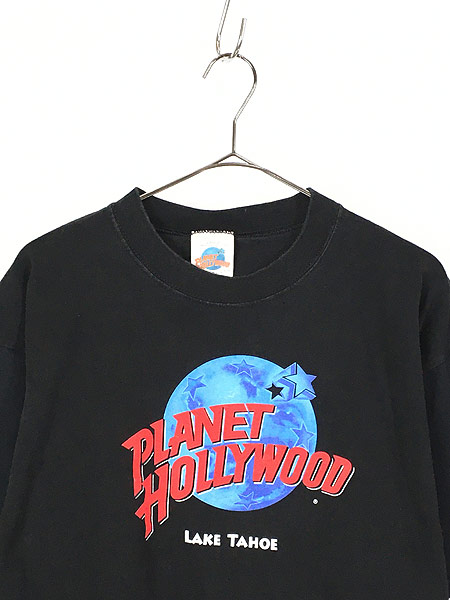 古着 90s USA製 PLANET HOLLYWOOD BIG ロゴ 100%コットン Tシャツ L 古着 - 古着 通販 ヴィンテージ　古着屋  Dracaena ドラセナ