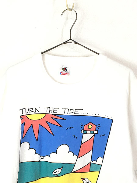 古着 90s USA製 Save Our Seas 「Turn The Tide..」 ボックス ポップ ...