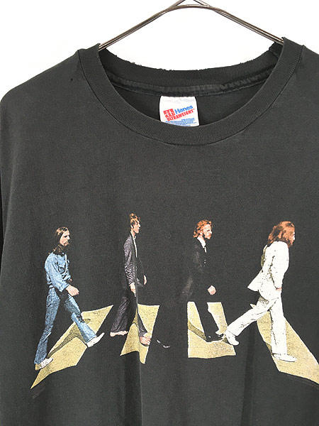 古着 90s USA製 The Beatles 「ABBEY ROAD」 名作 フォト バンド T