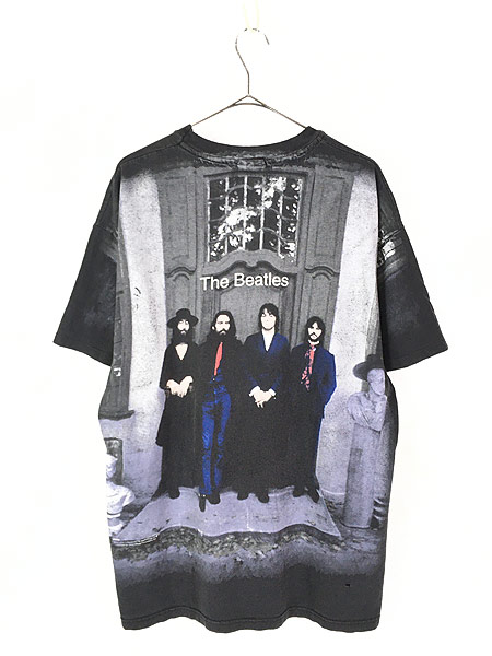 90s ビートルズ 総柄 Tシャツ XL-