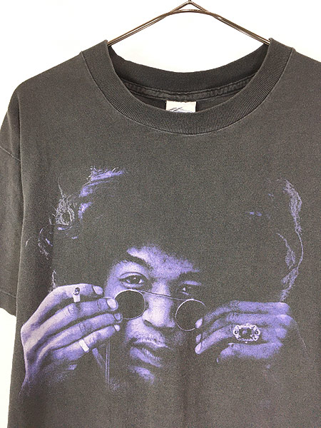 古着 90s Jimi Hendrix ジミヘン フォト ギター ロック Tシャツ XL位 