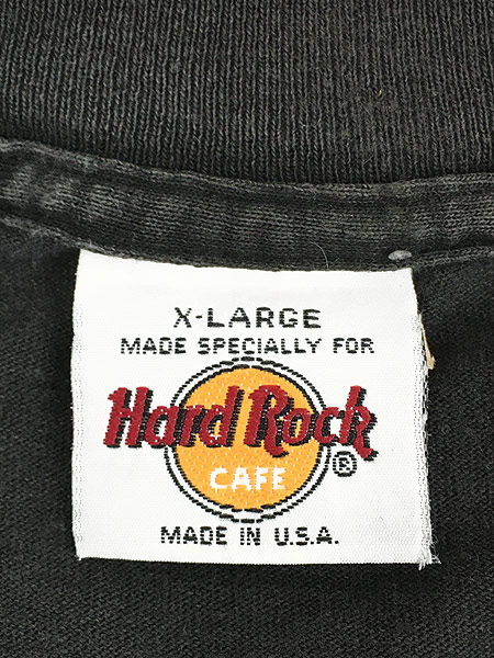 古着 90s USA製 Hard Rock Cafe 「ORLAND」 ギター ファイヤー ハード 