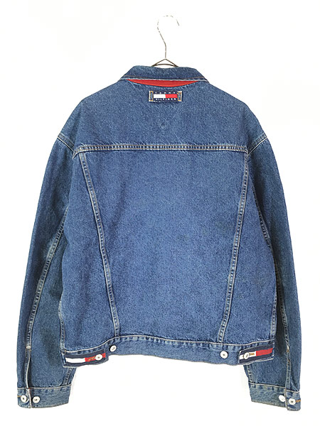 古着 90s TOMMY HILFIGER JEANS トミー ロゴ 刺しゅう デニム ジャケット Gジャン XL 古着【30off】 - 古着 通販  ヴィンテージ　古着屋 Dracaena ドラセナ