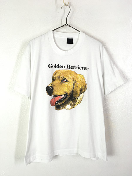 古着 90s USA製 「Golden Retriever」 イヌ 犬 ワンちゃん アニマル 