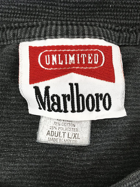 古着 90s Marlboro マルボロ ワンポイント ボーダー ポケット Tシャツ 
