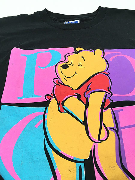 古着 90s Disney Pooh クマ プーさん BIG プリント キャラクター T