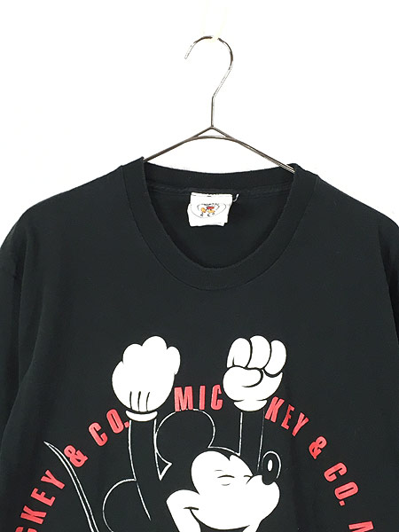 古着 90s USA製 Disney Mickey ミッキー BIG プリント キャラクター Tシャツ XL位 古着 - 古着 通販