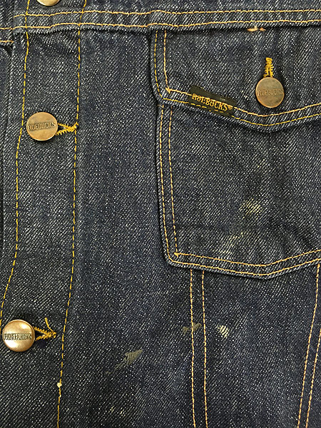 古着 70s Sears Roebucks 耳付き 濃紺 サルファ デニム ジャケット G 