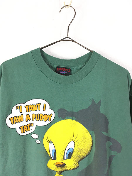 古着 90s Usa製 Looney Tunes Tweety トゥイーティー キャラクター Big プリント Tシャツ L 古着 古着 通販 ヴィンテージ古着屋のドラセナ