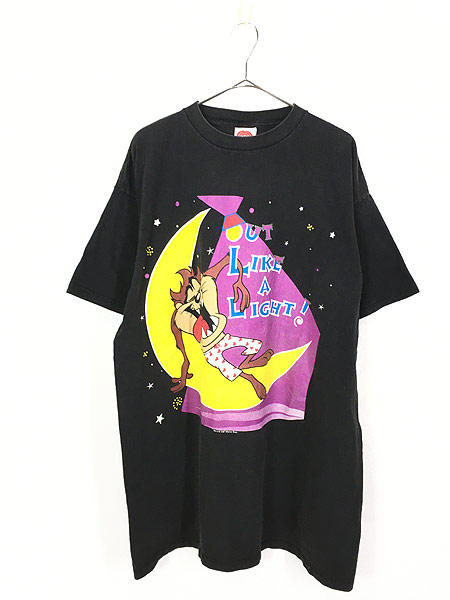 古着 90s Usa製 Looney Tunes Taz タズ キャラクター Big Tシャツ 黒 Xl位 古着 古着 通販 ヴィンテージ古着屋のドラセナ