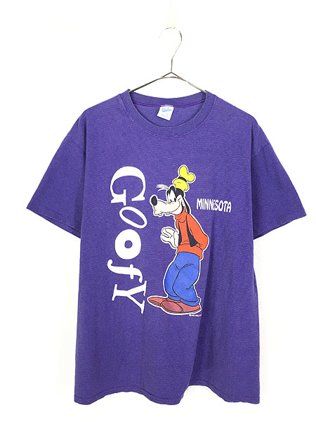 古着 90s USA製 Disney Goofy グーフィー キャラクター ボーダー Tシャツ L 古着 - 古着 通販 ヴィンテージ　古着屋  Dracaena ドラセナ
