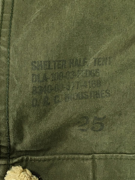 雑貨 古着 60s 米軍 「US」 ステンシル SHELTER HALF TENT パップ