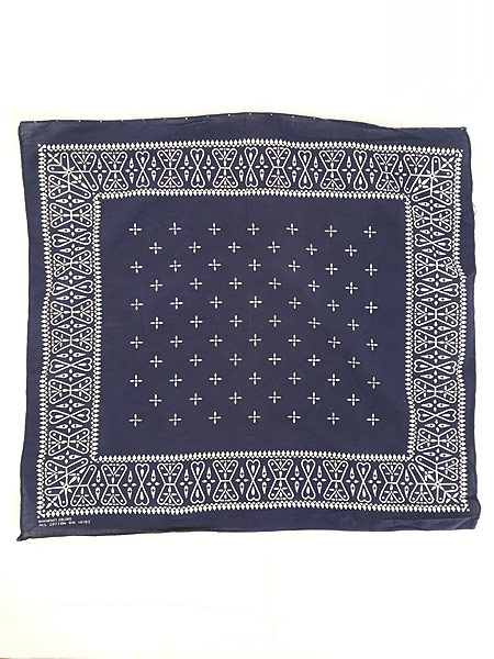 雑貨 古着 60s クロス 総柄 100 コットン ミミ付き バンダナ 小物 古着 古着 通販 ヴィンテージ古着屋のドラセナ