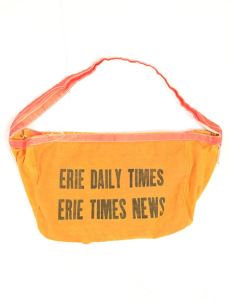 雑貨 古着 60-70s 「ERIE DAILY TIMES」 2トーン キャンバス ニュース