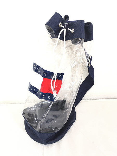 最終売り尽くし”雑貨 古着 TOMMY HILFIGER スケルトン PVC ショルダー