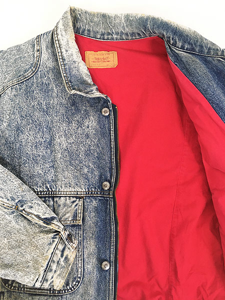 古着 90s Levi's 75074 レッド ライナー ケミカル デニム レーシング ...